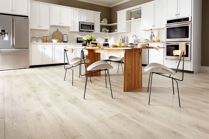 hardwood flooring in a kitchen